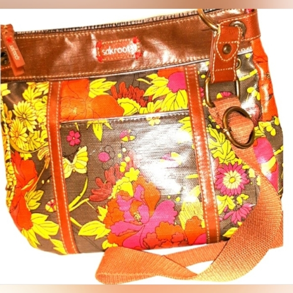 Beautiful Sakroots Floral print Boho Messenger Crossbody bag☆EUC☆ - Picture 6 of 8